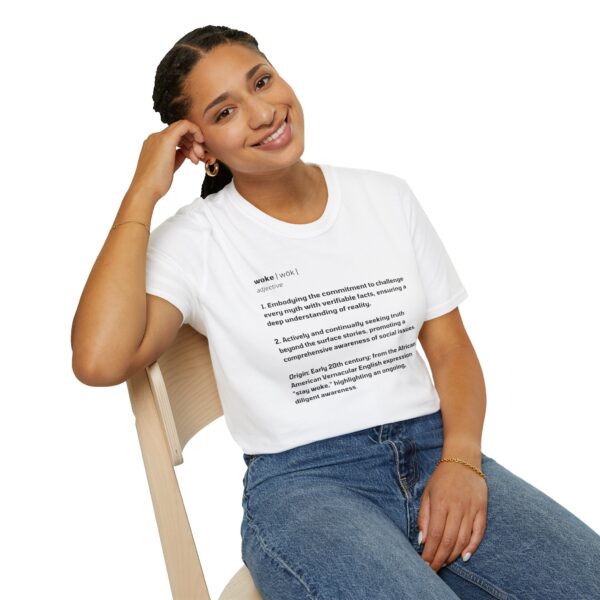 The Definition of Woke - Unisex Softstyle T-Shirt - Image 5