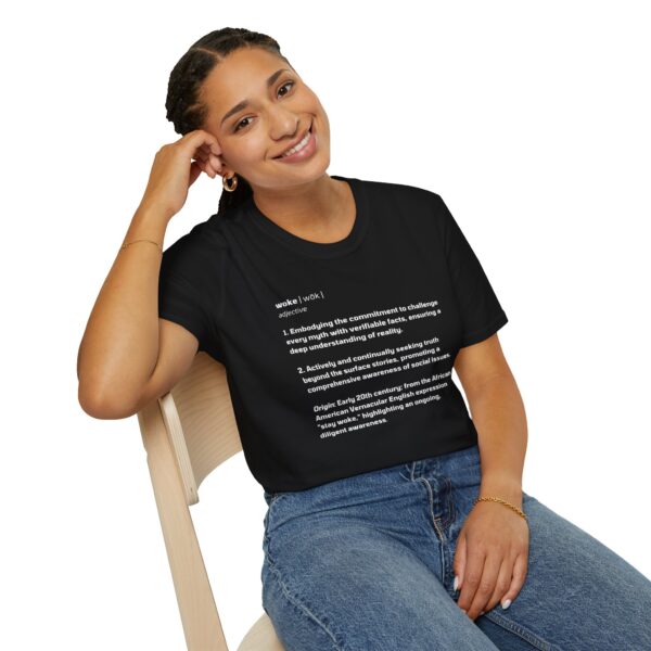 The Definition of Woke - Unisex Softstyle T-Shirt - Image 10